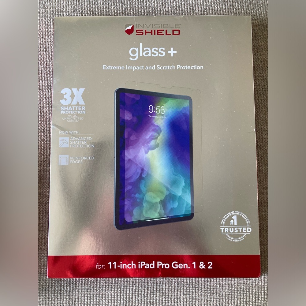NEW ZAGG Invisibleshield Glass+ Screen Protector for IPad 11” Pro Gen 1 & 2